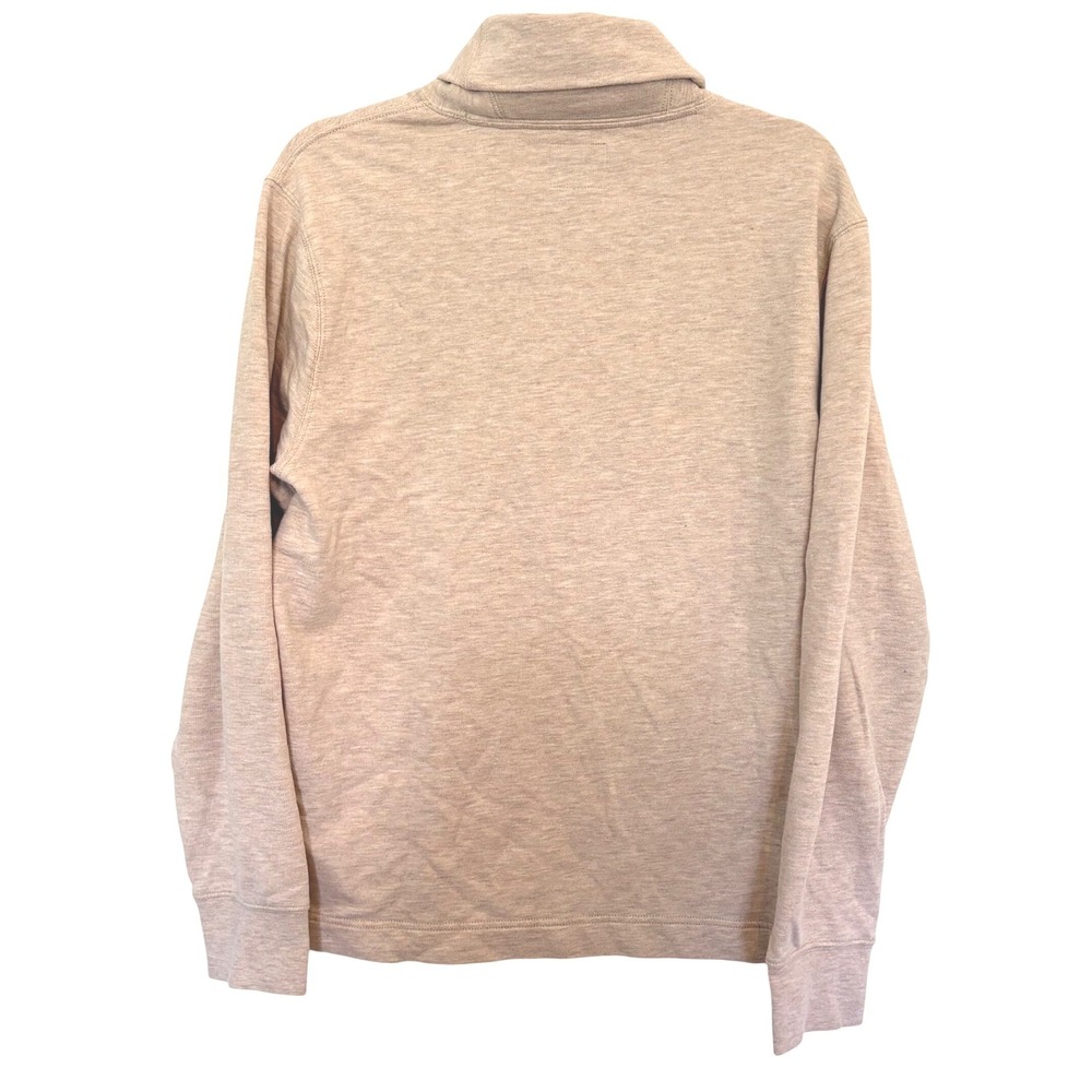 J.Crew Authentic Fleece Shawl Collar Cardigan Medium Beige Oatmeal Cozy Gorpcore - Picture 2 of 5